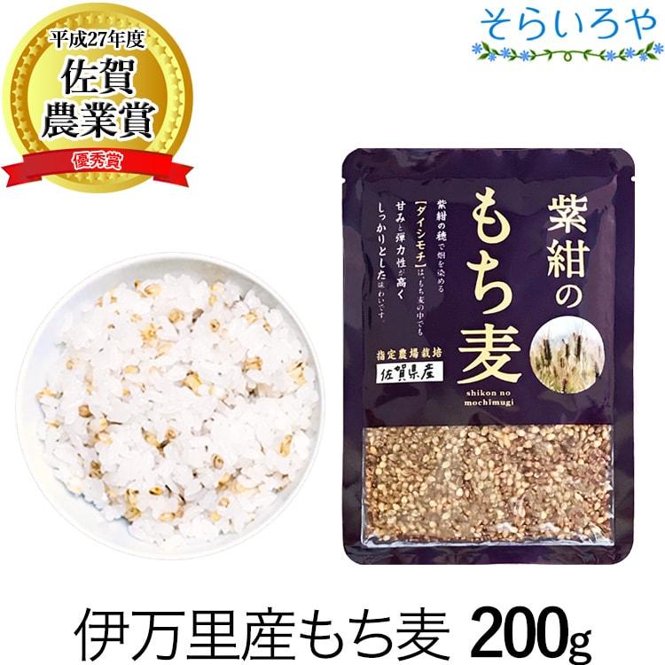 もち麦 佐賀県産 紫紺のもち麦 200g 令和4年産 紫もち麦 国産ダイシモチ100% 無添加 ダイエット