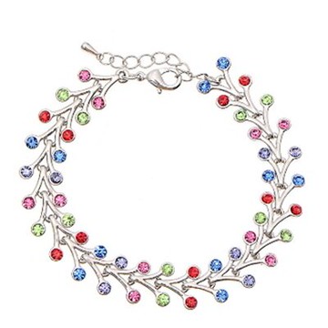 現貨+預購 925純銀手鍊鑲鑽手環-韓版優雅繽紛清新女飾品七夕情人節生日聖誕節交換禮物12色73ak193【獨家進口】【米蘭精品】