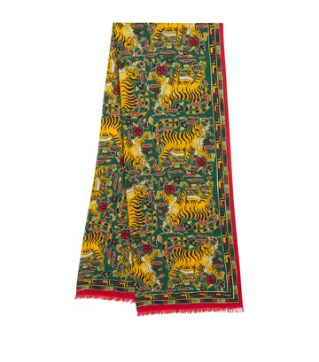 Drake's Wool-Silk Printed Scarf