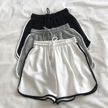 大碼闊腿褲子女夏季新款韓版學生高腰熱褲休閒運動褲三分短褲女潮 ZUGG