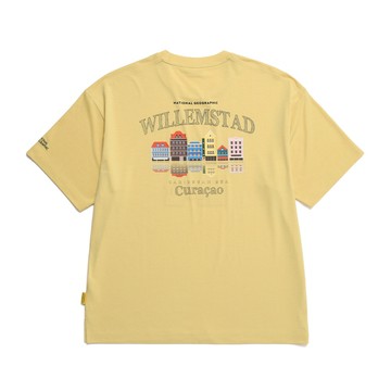 男女同款 CARIBBEAN 威廉城夏日短袖 涼感T - 黃色