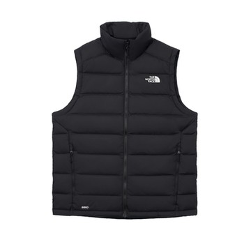 The North Face TNF 北面 北臉 男羽絨背心-黑色 M MTN LIFESTYLE DOWN VEST- APFQ-NF0A88R64H0