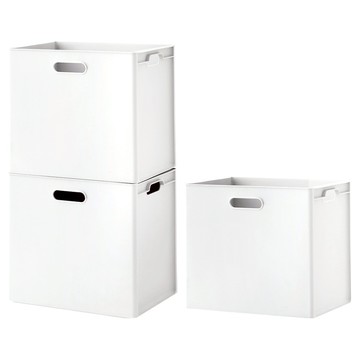 HANSSEM 整理箱 大  3個  白色  345 x 260 x 310mm