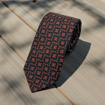 紅十字黑領帶-黑底紅紋的秩序感