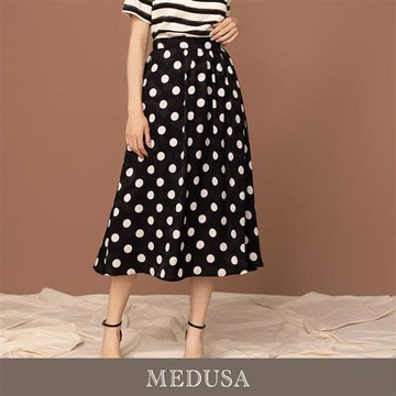 現貨【MEDUSA 曼度莎】法式波點紋理長裙（M-XL）｜休閒裙 女長裙 夏季穿搭