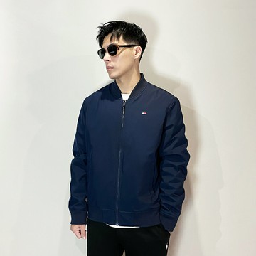 美國百分百【全新真品】Tommy Hilfiger 防風外套 男款 TH 保暖 內鋪棉 logo 夾克 深藍 CN64