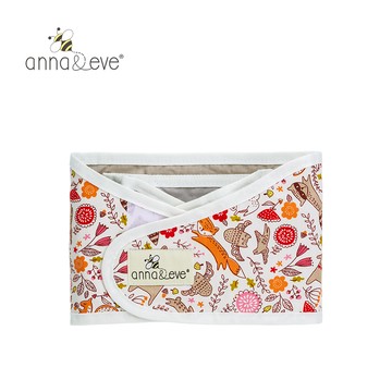 Anna&Eve - 美國 嬰兒舒眠包巾-白色動物俱樂部