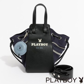 PLAYBOY - 手提包附肩背帶  Urban Pulse系列 - 藍色