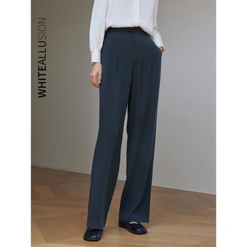 高腰闊腿褲女垂感寬松2025春秋新款法式休閑通勤西裝褲直筒長褲子