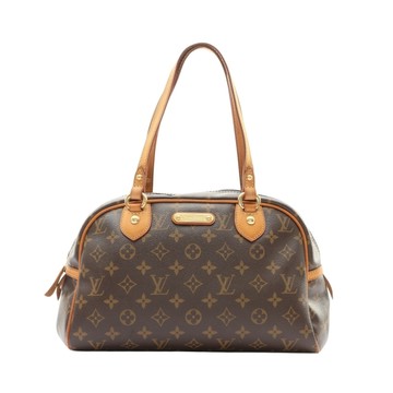 LOUIS VUITTON LV 路易威登 Montorgueil PM 肩背包 棕色 原花帆布 M95565 【二手名牌BRAND OFF】