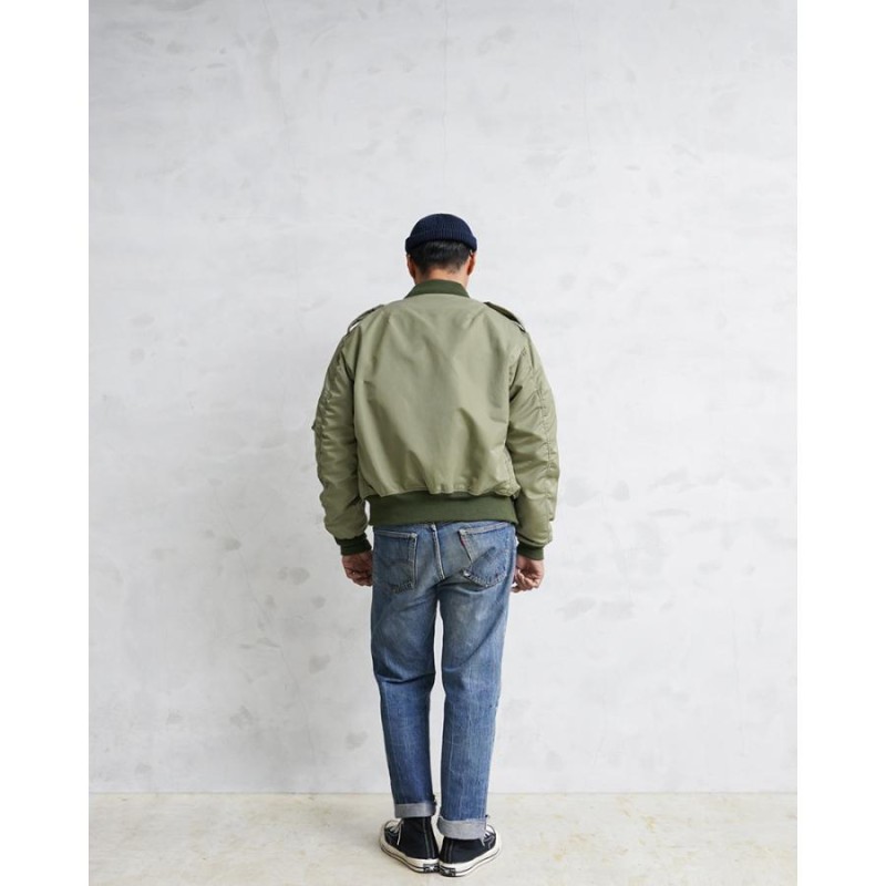 美品 houston L-2 フライトジャケット Conmerジッパー 42 HOUSTON ヒューストン 米軍 L-2 フライトジャケット 日本製