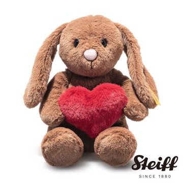 STEIFF Hoppie rabbit – Love brown 愛心萌兔 動物王國_黃標