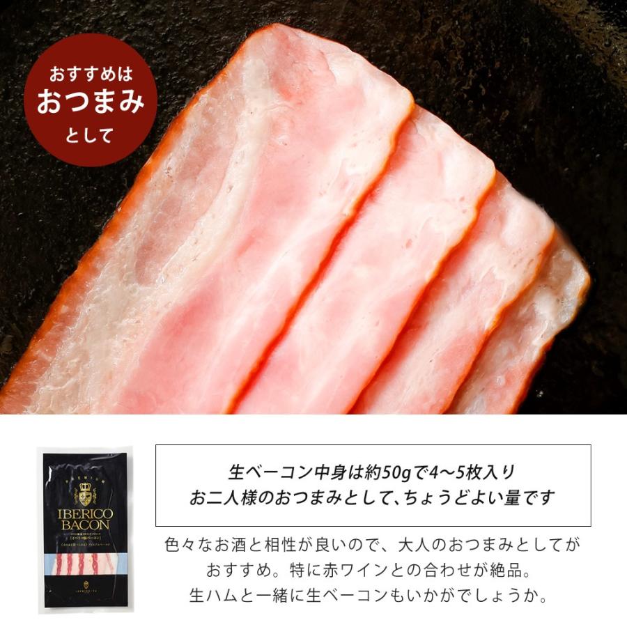 新食感 イベリコ豚 高級 ベーコン 絶品 とろける 極上 生ベーコン 50g そのまま食べれる 人気 ハム レアルベジョータ 冷凍 イベリコ屋