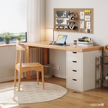 HappyLife 全實木抽屜櫃書桌 100x60x75cmY11110