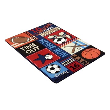 加大萬用卡通大地毯 大型床邊墊 水晶絨 清潔方便 可水洗 乾洗 厚度約6毫米  80 x 160cm  足球小子  1個