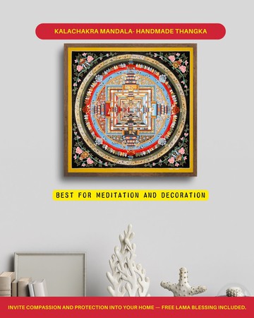 精神卡拉秋普拉曼陀罗手工金绘画