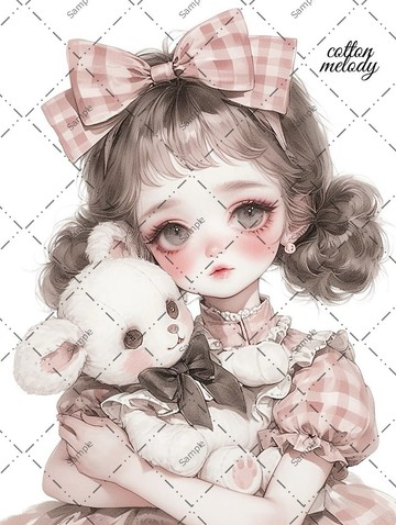 original sticker no.1588 人物貼紙 原創貼紙 人像貼紙 女孩貼紙 原創人物貼紙