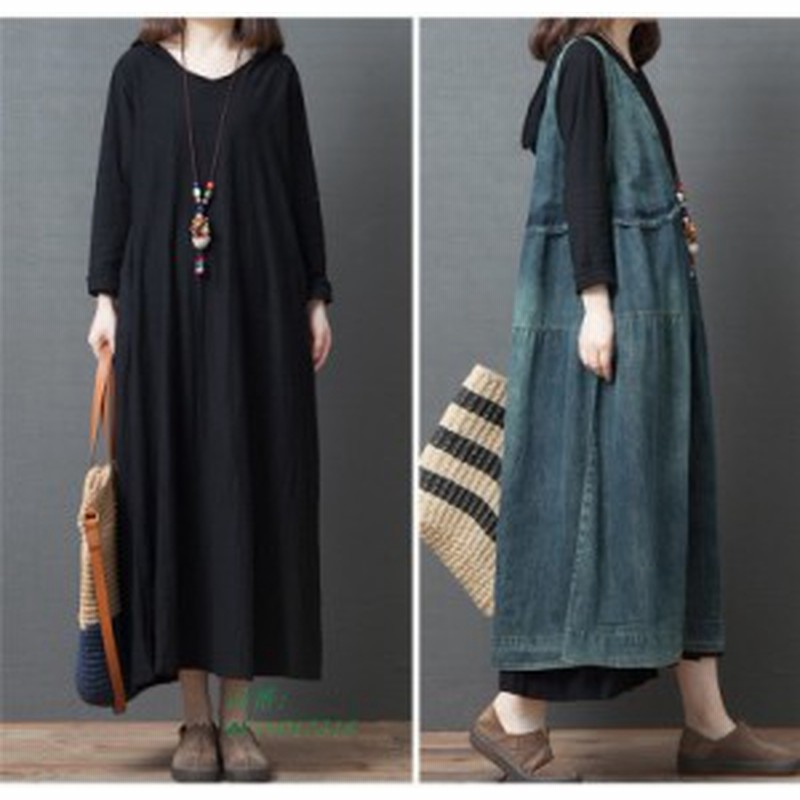 ワンピース レディース 無地 チュニック 40代 ロングワンピース フード付き50代 お洒落 春 大きいサイズ 秋 夏 体型カバー ロングワンピ 通販 Lineポイント最大4 0 Get Lineショッピング