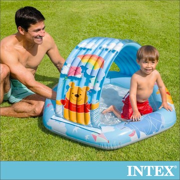 無彩盒出清商品 花色圖案隨機【INTEX】幼兒游泳池/戲水池109x102x71cm_適1-3歲(58415)