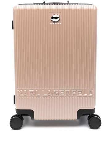Karl Lagerfeld - Choupette-plaque travel case - women - Polycarbonite/Recycled Polyester - One Size - Pink