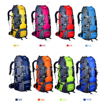 May Shop【111052706】大容量 80L戶外登山包 減負背負系統戶外雙肩包(雙層防水 耐磨耐刮)