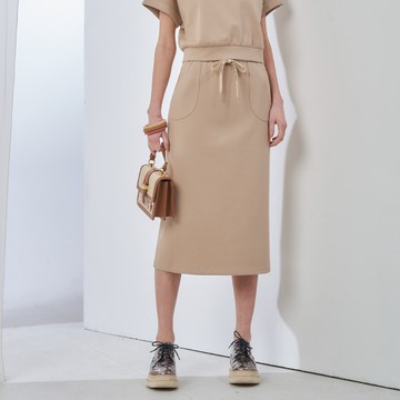 CLL巧玲瓏 休閒美式英文字綁帶裙 7169030