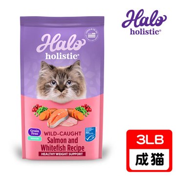 Halo 嘿囉 成貓無穀野生鮭魚燉白魚3磅
