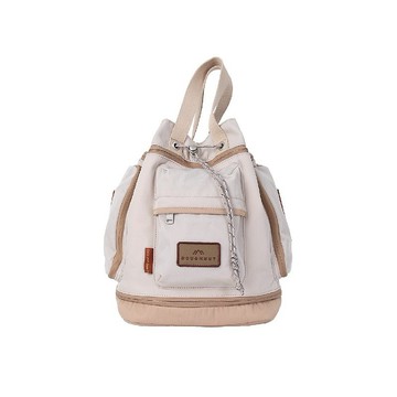 【DOUGHNUT】防潑水 斜/側/後背3用包 可拆式水桶包 束口-象牙 HA