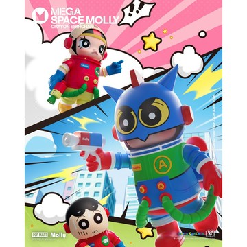 POP MART 泡泡瑪特 MEGA SPACE MOLLY 400%+100% 蠟筆小新 動感超人 公仔 玩具 限量