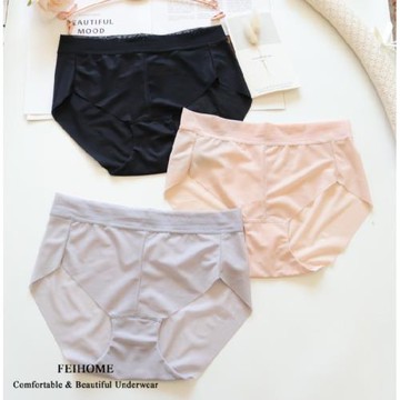 清爽速干無痕面料女士內褲包臀中高腰薄款春夏透氣女式短褲加大碼