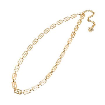 Versace 希臘金屬迴紋造型鏈腰帶