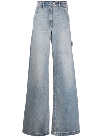 パンツ courreges Dirty Blue Baggy Jeans Courreges Women's Courrèges Dirty Blue Denim Baggy Pants in