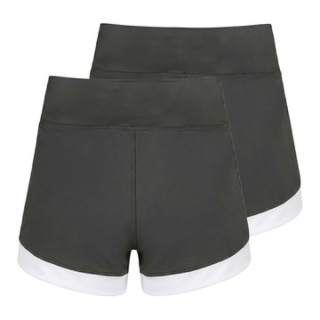 SUNERMELY 韓版收腹提臀鯊魚褲 2件  大(65~85kg)  灰色