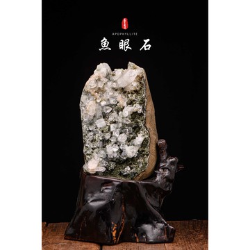 《鑽石魚眼石水晶消磁淨化風水擺件》寶石級魚眼石招財擺件擋煞白水晶消磁淨化消磁石 淨化空間水晶-YF240