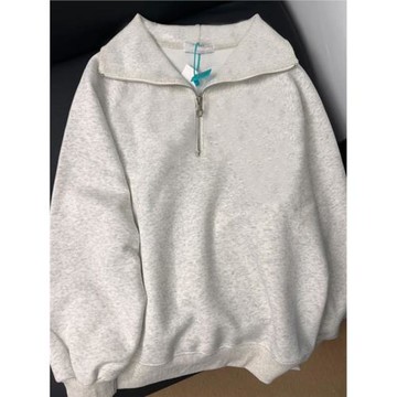 清倉撿漏大牌美式休閑潮流半拉鏈立領polo衫衛衣男女士百搭打底衫