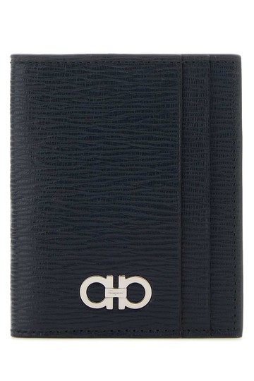 Ferragamo Black Leather Card Holder