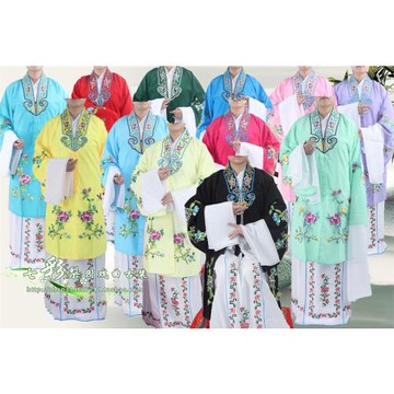 越劇京劇黃梅戲劇古裝戲曲練功舞蹈服裝青衣花旦小姐衣服女披對披