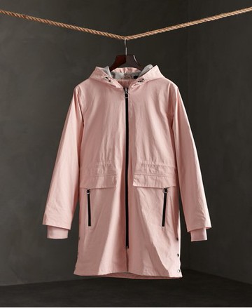 Superdry Women's Essentials Hydrotech Mac Coat Pink Size: 4