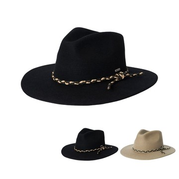BRIXTON 紳士帽  MESSER WESTERN FEDORA  編織皮革帶 羊毛紳士帽 11060