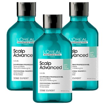 L'OREAL PROFESSIONNEL 巴黎萊雅PRO 水楊酸控油洗髮精  300ml  3瓶