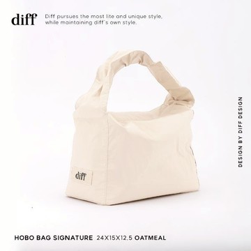 韓國 diff Hobo Bag Signature 流浪包 肩背包 托特包 oatmeal燕麥 台灣唯一正版授權代理