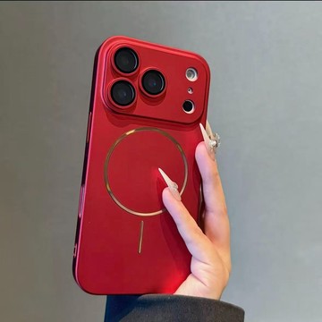 硬殼超薄PC 一體噴油 細圈磁吸 防摔殼 用於iPhone17 i16 手機殼 i15 i14 i13 i12 耐摔防震