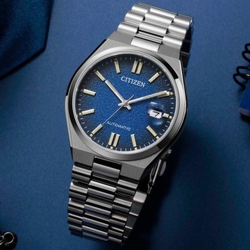 CITIZEN星辰 Mechanical 青春撞色 簡約機械腕錶 聖誕節 禮物 送禮 40mm/NJ0151-88L