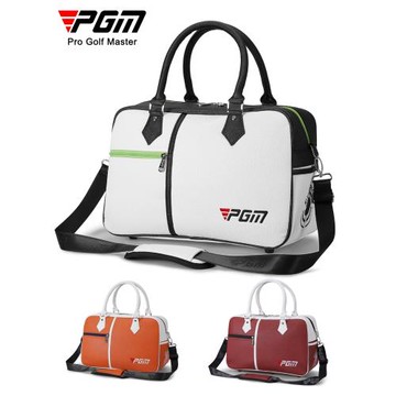 PGM 高爾夫衣物包女士雙層衣服包荔枝紋輕便手提包旅行服裝袋鞋包