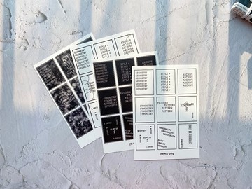 幾何字體標籤貼紙包 105 x 148 公釐