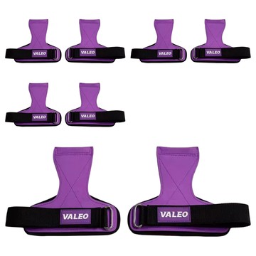 VALEO 防滑重訓拉力帶/握力帶/護腕/護具/健身手套 1雙入  4組  30 x 24 x 3cm  紫色