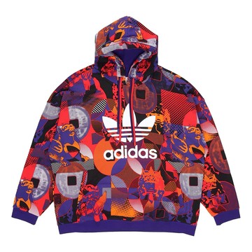 Men's adidas originals Series Cny Casual Sports Hooded Pullover Purple