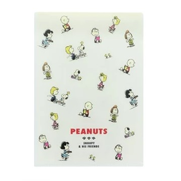 PEANUTS 史努比 日常風L型兩用資料夾 A4  人物款  1個