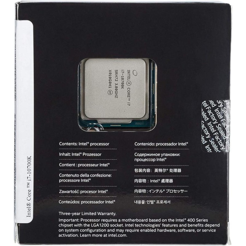 【送料込】intel Core i7 10700K BOX Comet Lake