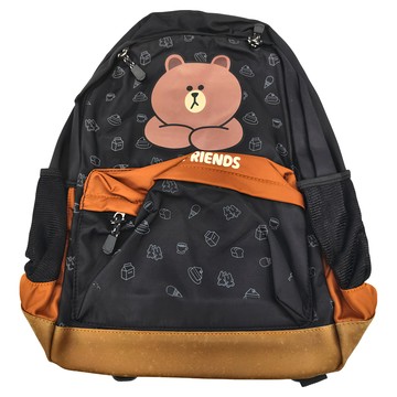 BiNiN 斌瀛 LINE FRIENDS 造型休閒後背包  黑  30 x 15 x 42cm
